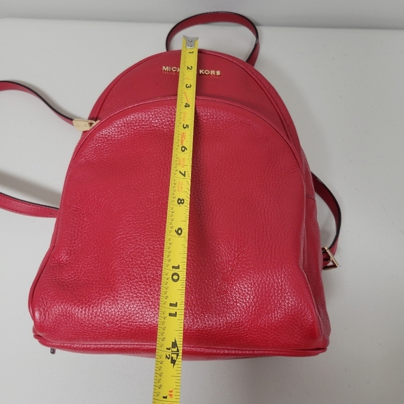 Michael Kors Abbey Medium Pebbled Leather Backpack. - Picture 7 of 16